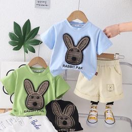 Clothing Sets Boys Summer 2024 Children Cotton T-shirts Short Pants 2pcs Tracksuits For Baby Shorts Suit Kids Outfits Toddler 5Y