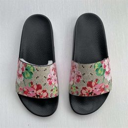 2022 Men Women Sandals Interlocking G Slides with Box Dust Bag Shoes tiger snake print Slide Summer Wide Flat Slipper Choose One Size Up