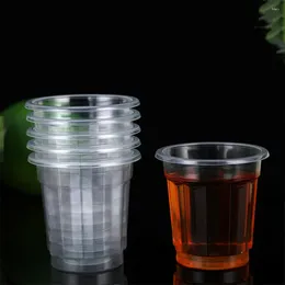 Disposable Cups Straws 110 Ml Clear Plastic Party S Glasses Tumblers