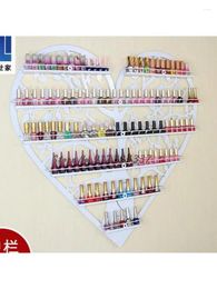 Decorative Plates European-style Heart-shaped Cosmetics Display Shelf Wrought Iron Wall Hanging Nail Polish Shop Glue Rack