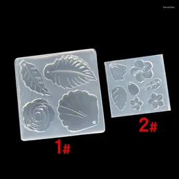 Baking Moulds Mirror Face Perforated Flower Leaf Crystal Dropper Mould Handmade Jewellery 16754