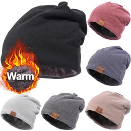 Cycling Caps 2024 Winter Warm Beanie Hat For Men Knitted Cap Women Hip-hop Thick Wool Balaclava Mask Bonnet Hats