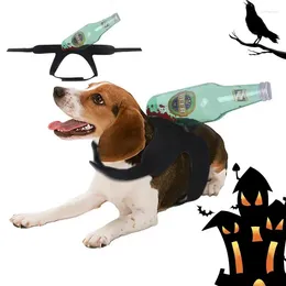 Dog Collars Halloween Pet Harness Costume Spooky Cosplay With Wine Bottle Toy Supplies For