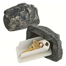 キーハイダーアウトドアコートヤード隠されたドアキーボックスシミュレートされた小さな石の装飾