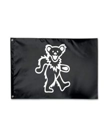 GrateFul Dead Bear Flag 3 X 5 Foot Decorative 100D polyester Indoor Outdoor Hanging Decoration Flag With Brass Grommets 3805325