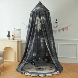 Children's Dome Crib Curtain Play Tent Indoor Bed Room Decor Infant Head Blackout Mosquito Net Suspended Ceiling Baby Bed Canopy
