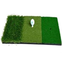 12039039x24039039Golf Hitting Mat Indoor Outdoor Backyard TriTurf Golf Mat with Tees Hole Practise Golf Protable Trai5333794