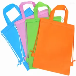 Storage Bags 20 Pcs Professional Custom Foldable Shopping Bag Reusable Green Tote Logo Non-woven Advertising