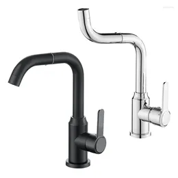 Bathroom Sink Faucets Stainless Steel Rotatable Universal Basin Faucet And Cold Upper Wash Gargle Black