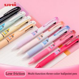 Pens Japan Uni Ballpoint Pen SXE3400 Multifunctional Gel Pen 3 In 1 Black Technology Quickdrying Ink Rotating Out Refill 0.5/0.7mm