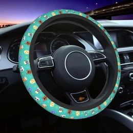 Steering Wheel Covers 38cm Car Cover Animal Crossing Soft Auto Decoration Suitable Automobile Accessory