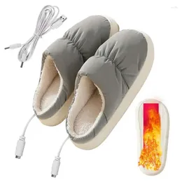 Carpets Heating Pad For Foot Electric Slippers Heated Warmer USB Charger Shoes Women