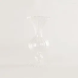 Vases Glass Flower Vase For Home Decor Decorative Terrarium Table Ornaments Nordic Candle Holder