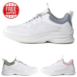 Free Shipping Men Women Running Shoes Low Mesh Lace-Up Comfort Green Pink Grey Mens Trainers Sport Sneakers GAI