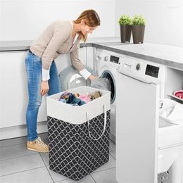 Laundry Bags 75/82L Waterproof Large Capacity Basket Foldable Storage Cotton Linen Portable With Handle