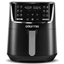 Fryers New Gourmia 4Quart Digital Air Fryer with 12 OneTouch Presets FryForce 360 Technology fries with air for up to 80% less fat