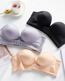 Bras Summer Strapless Bra Underwear Seamlessly Chest Push Up Brassiere Cover Front Closure Bralette Type Sexy Lingerie Women Body