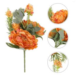 Decorative Flowers 2 Pcs Wedding Decorations Party Bouquets Household Simulation Peony Artificial With Long Stem Fake Flower