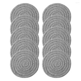 Table Mats 10 Pcs Insulation Pads Kitchen Matts Household Dining Delicate Pot Non-slip Accessories Cotton