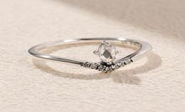 925 Sterling Silver Classic Wish Ring with Clear Cz Fit Jewelry Engagement Wedding Lovers Fashion Ring5112841