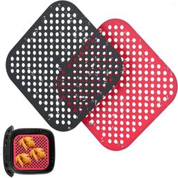 Table Mats Reusable Air Fryer Mat Resistant Heat Easy To Clean Nonstick Baking Silicone Bakeware Oil For Kitchen Accessories
