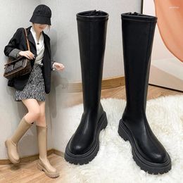 Boots Women Thigh High Casual Knee Brand Designer Zip Ladies Soft Leather Long White Mujer Shoes 2024