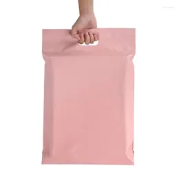 Storage Bags 50Pcs/lots Pink Colour Envelope Mailing Eco-Friendly Thicken Clothing Express Packaging Bag Plastic Mail Tote