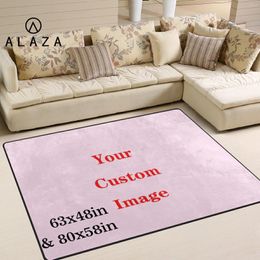 Carpets Living Room Bedroom Carpet Custom Pattern Mat Soft Flannel Area Rugs Anti-slip Rug For Home Decor Parlor 63x48in