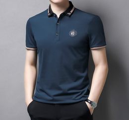 Men039s Polo Shirt 2021 summer new business Lapel embroidery short sleeve Tshirt thin casual comfortable top for menWJ9I1844023
