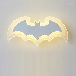 Wall Lamp Modern Minimalist LED Acrylic Bat Personality Creative Bedroom Bedside