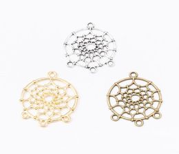 30pcs 3427MM Vintage antique Silver Colour Dreamcatcher connector charms pendant for bracelet earring necklace diy jewelry8512443