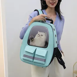 Cat Carriers Safety Reflective Pet Carrier Bag For Small Dog Transport Carring Breathable Backpack With Strap Accessories