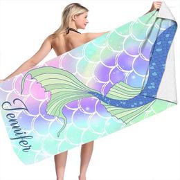 Towel Fashionable Pearl Shell Beach Colored Ladies Fishtail Girls Bath Swimming