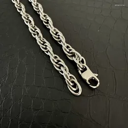 Pendant Necklaces Pure Titanium Twisted Necklace With A 7mm Wide Anti Allergic Moisture Chain