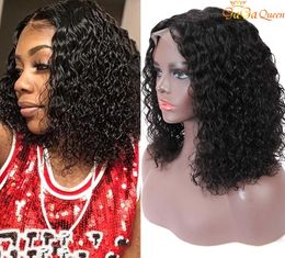 Peruvian Curly Hair Wigs 13x4 Wave Wave Bob Wig Peruvian Human Hair Lace Frontal Wigs1572884