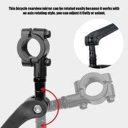 Bicycle Rearview Mirror Wide-angle Rotate Cycling Handlebar Mounted Rear View Reflector Outdoor Removable Left