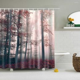 Shower Curtains 3D Curtain Green Forest Bathroom Drapes Nature Pattern Waterproof Polyester Fabrics Bathing 180 180cm