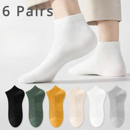 Men's Socks 6 Pairs Men Ankle Anti-slip High Quality Cotton No-show Invisible Slipper Non-slip Summer Sports