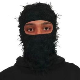 Balaclavas Mens and womens knitted camouflage headgear personalized woolen hats 240414