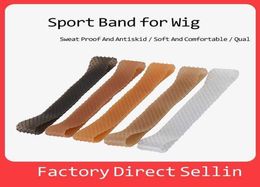 Non Slip Wig Gripper Silicone Grip Head Band Unisex Rop Shaped Sport Elastic Hair Wrap Headband Clear Sports Hairband Skin Black C6138094