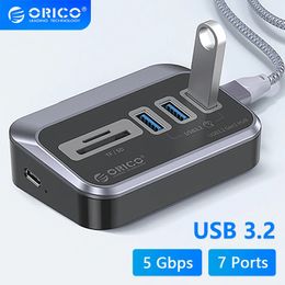 USB 3.2 Docking Station Hub Type C Splitter Adapter Multi Ports Several 3.0 Socket with SD Card Reader OTG For Laptop PC 240314