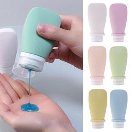 Storage Bottles Silicone Refillable 60/90ml Travel Portable Shampoo Lotion Container Squeeze Tubes Cosmetic Empty