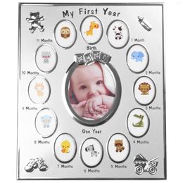 Decorative Plates Kids Po Frame My First Year Baby Gift Birthday Home Family Decoration Ornaments 12 Months Picture