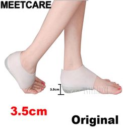 Original 1Pair Invisible Height Increase sock gel Insole 25 To 35CM Heels Gel Socks Plantar Fasciitis Brace Relieves Foot Pain8190192