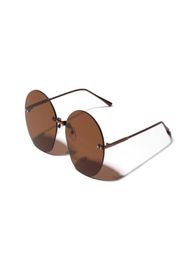 Frameless Metal Luxury Large Frame Men Women Sunglasses Round And Glasses UV4007036427