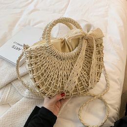 Evening Bags Fashion Women Small Straw Handbags Messenger Bag High Quality Ladies Summer Beach Shoulder Designer Female Crossbody