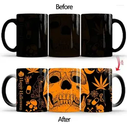 Mugs Magic Colour Changing Coffee Heat Sensitive Ceramic Cups High Temperature Resistant Perfect Tea Mug For Halloween