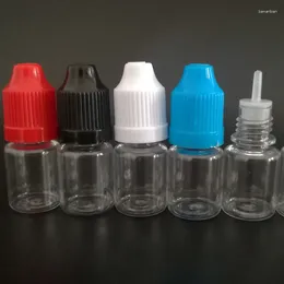 Storage Bottles 100pcs 5ml PET Clear Plastic Dropper Bottle For E-Liquid Refillable With Long Thin Tip Nail Gel