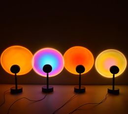 USB Rainbow Sunset Red Projector Led Night Light Sun Projection Desk Lamp for Bedroom Bar Coffee Store Wall Decoration Lighting3350892