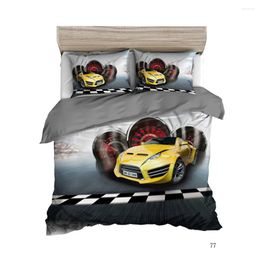 Bedding Sets Cool Locomotive Series Motorcycle Race Car Two-piece Set 3D Digital Printing Three-piece Quilt Cover Wish Sheet2024